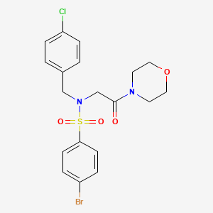 molecular formula C19H20BrClN2O4S B4675970 4-Bromo-N-(4-chloro-benzyl)-N-(2-morpholin-4-yl-2-oxo-ethyl)-benzenesulfonamide 