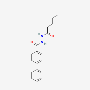 molecular formula C19H22N2O2 B4675972 N'-hexanoyl-4-biphenylcarbohydrazide 