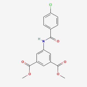 molecular formula C17H14ClNO5 B4676000 dimethyl 5-[(4-chlorobenzoyl)amino]isophthalate CAS No. 349091-40-3