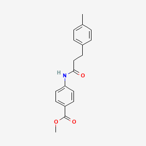 molecular formula C18H19NO3 B4676025 methyl 4-{[3-(4-methylphenyl)propanoyl]amino}benzoate 