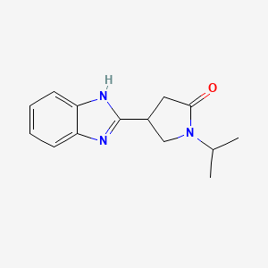 molecular formula C14H17N3O B4676028 4-(1H-benzimidazol-2-yl)-1-isopropyl-2-pyrrolidinone 