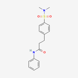 molecular formula C17H20N2O3S B4676044 3-{4-[(dimethylamino)sulfonyl]phenyl}-N-phenylpropanamide 