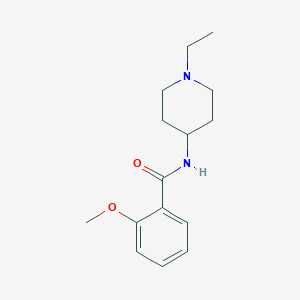 molecular formula C15H22N2O2 B4676055 N-(1-ethyl-4-piperidinyl)-2-methoxybenzamide 