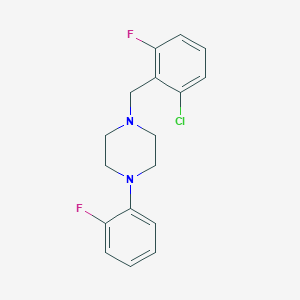 molecular formula C17H17ClF2N2 B4676066 1-(2-chloro-6-fluorobenzyl)-4-(2-fluorophenyl)piperazine 