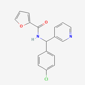 molecular formula C17H13ClN2O2 B4676074 N-[(4-chlorophenyl)(3-pyridinyl)methyl]-2-furamide 