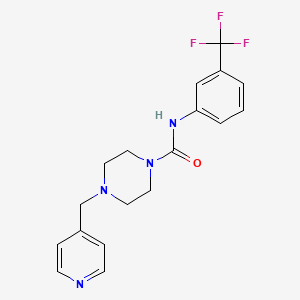 molecular formula C18H19F3N4O B4676077 4-(4-pyridinylmethyl)-N-[3-(trifluoromethyl)phenyl]-1-piperazinecarboxamide 