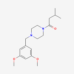 molecular formula C18H28N2O3 B4676101 1-(3,5-dimethoxybenzyl)-4-(3-methylbutanoyl)piperazine CAS No. 5934-15-6