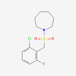 molecular formula C13H17ClFNO2S B4676152 1-[(2-chloro-6-fluorobenzyl)sulfonyl]azepane 