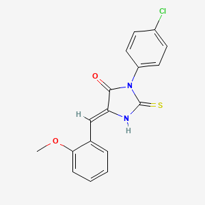 molecular formula C17H13ClN2O2S B4676158 3-(4-chlorophenyl)-5-(2-methoxybenzylidene)-2-thioxo-4-imidazolidinone 