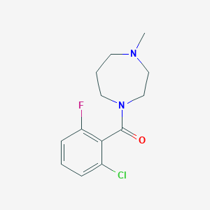 molecular formula C13H16ClFN2O B4676167 1-(2-chloro-6-fluorobenzoyl)-4-methyl-1,4-diazepane 