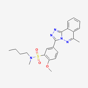 molecular formula C22H25N5O3S B4676175 N-butyl-2-methoxy-N-methyl-5-(6-methyl[1,2,4]triazolo[3,4-a]phthalazin-3-yl)benzenesulfonamide 