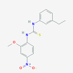 molecular formula C16H17N3O3S B4676201 N-(3-ethylphenyl)-N'-(2-methoxy-4-nitrophenyl)thiourea 