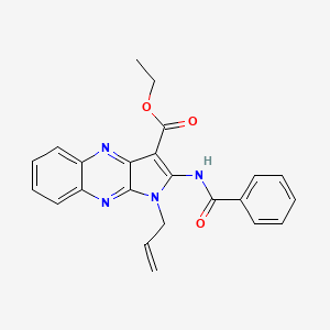 molecular formula C23H20N4O3 B4676219 ethyl 1-allyl-2-(benzoylamino)-1H-pyrrolo[2,3-b]quinoxaline-3-carboxylate 