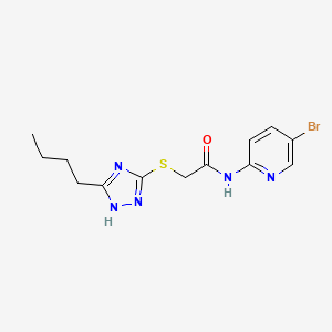 molecular formula C13H16BrN5OS B4676227 N-(5-bromo-2-pyridinyl)-2-[(5-butyl-4H-1,2,4-triazol-3-yl)thio]acetamide 