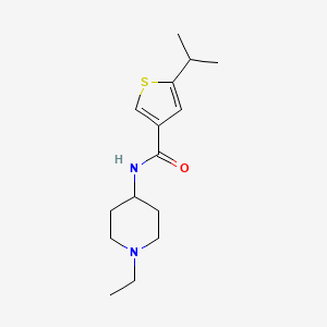 molecular formula C15H24N2OS B4676288 N-(1-ethyl-4-piperidinyl)-5-isopropyl-3-thiophenecarboxamide 