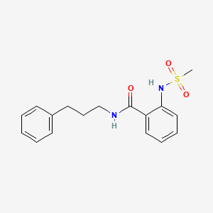 molecular formula C17H20N2O3S B4676296 2-[(methylsulfonyl)amino]-N-(3-phenylpropyl)benzamide 