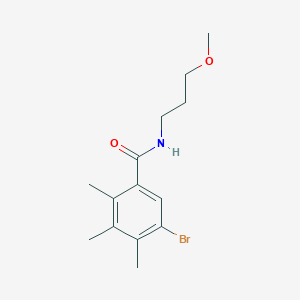 molecular formula C14H20BrNO2 B4676322 5-bromo-N-(3-methoxypropyl)-2,3,4-trimethylbenzamide 