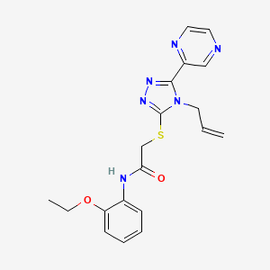 molecular formula C19H20N6O2S B4676337 2-{[4-allyl-5-(2-pyrazinyl)-4H-1,2,4-triazol-3-yl]thio}-N-(2-ethoxyphenyl)acetamide 