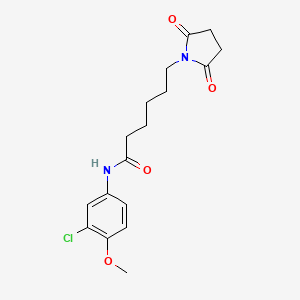 molecular formula C17H21ClN2O4 B4676369 N-(3-chloro-4-methoxyphenyl)-6-(2,5-dioxo-1-pyrrolidinyl)hexanamide 