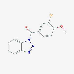 molecular formula C14H10BrN3O2 B467639 1-(3-bromo-4-methoxybenzoyl)-1H-1,2,3-benzotriazole CAS No. 587841-48-3