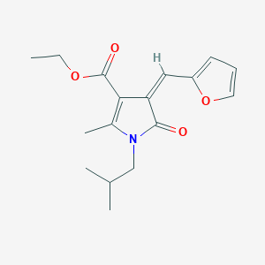 molecular formula C17H21NO4 B4676411 ethyl 4-(2-furylmethylene)-1-isobutyl-2-methyl-5-oxo-4,5-dihydro-1H-pyrrole-3-carboxylate 