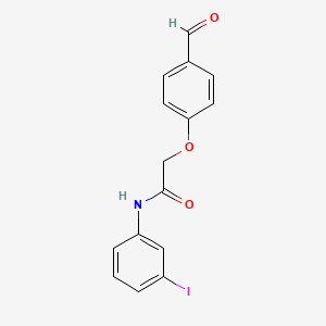 molecular formula C15H12INO3 B4676430 2-(4-formylphenoxy)-N-(3-iodophenyl)acetamide 