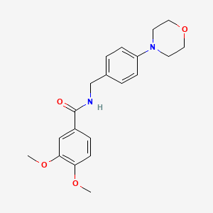molecular formula C20H24N2O4 B4676452 3,4-dimethoxy-N-[4-(4-morpholinyl)benzyl]benzamide 