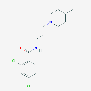 molecular formula C16H22Cl2N2O B4676453 2,4-dichloro-N-[3-(4-methyl-1-piperidinyl)propyl]benzamide 
