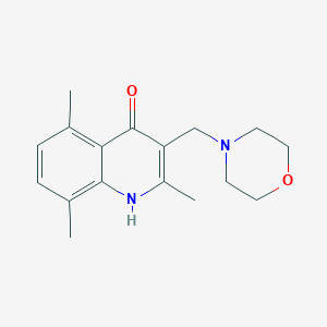 2,5,8-trimethyl-3-(4-morpholinylmethyl)-4-quinolinol