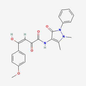 N-(1,5-dimethyl-3-oxo-2-phenyl-2,3-dihydro-1H-pyrazol-4-yl)-2-hydroxy-4-(4-methoxyphenyl)-4-oxo-2-butenamide