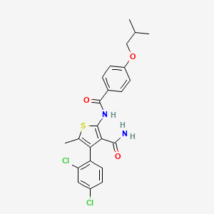 molecular formula C23H22Cl2N2O3S B4676572 4-(2,4-dichlorophenyl)-2-[(4-isobutoxybenzoyl)amino]-5-methyl-3-thiophenecarboxamide 