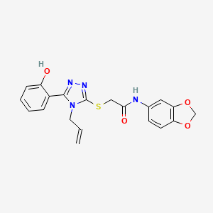 molecular formula C20H18N4O4S B4676580 2-{[4-allyl-5-(2-hydroxyphenyl)-4H-1,2,4-triazol-3-yl]thio}-N-1,3-benzodioxol-5-ylacetamide 