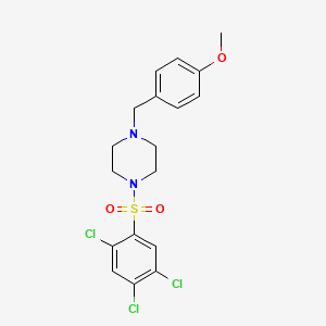 molecular formula C18H19Cl3N2O3S B4676591 1-(4-methoxybenzyl)-4-[(2,4,5-trichlorophenyl)sulfonyl]piperazine 
