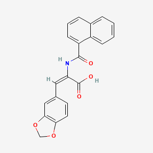 molecular formula C21H15NO5 B4676626 3-(1,3-benzodioxol-5-yl)-2-(1-naphthoylamino)acrylic acid 