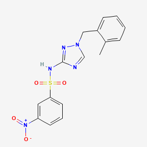 molecular formula C16H15N5O4S B4676655 N-[1-(2-methylbenzyl)-1H-1,2,4-triazol-3-yl]-3-nitrobenzenesulfonamide 