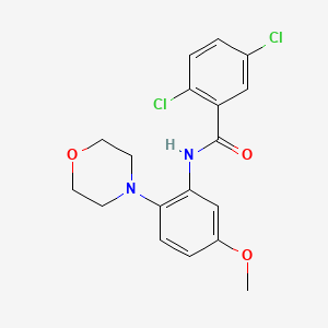 molecular formula C18H18Cl2N2O3 B4676709 2,5-dichloro-N-[5-methoxy-2-(4-morpholinyl)phenyl]benzamide 