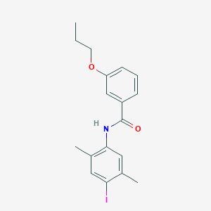 molecular formula C18H20INO2 B4676723 N-(4-iodo-2,5-dimethylphenyl)-3-propoxybenzamide 