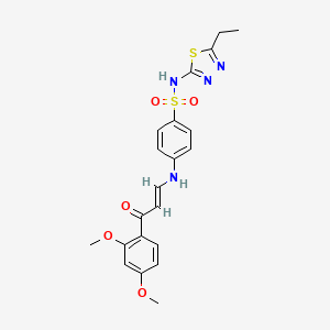 4-{[3-(2,4-dimethoxyphenyl)-3-oxo-1-propen-1-yl]amino}-N-(5-ethyl-1,3,4-thiadiazol-2-yl)benzenesulfonamide
