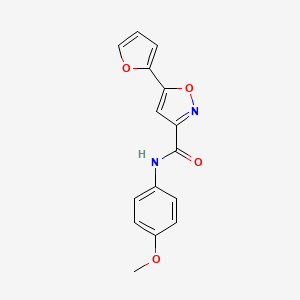 molecular formula C15H12N2O4 B4676754 5-(2-furyl)-N-(4-methoxyphenyl)-3-isoxazolecarboxamide 