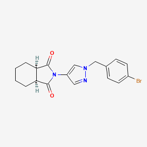 molecular formula C18H18BrN3O2 B4676766 (3aR,7aS)-2-[1-(4-bromobenzyl)-1H-pyrazol-4-yl]hexahydro-1H-isoindole-1,3(2H)-dione 