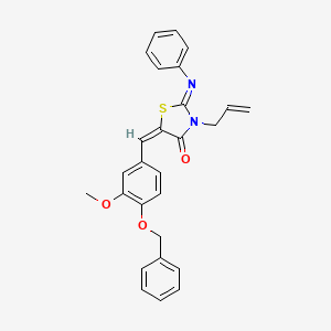 molecular formula C27H24N2O3S B4676788 3-allyl-5-[4-(benzyloxy)-3-methoxybenzylidene]-2-(phenylimino)-1,3-thiazolidin-4-one 