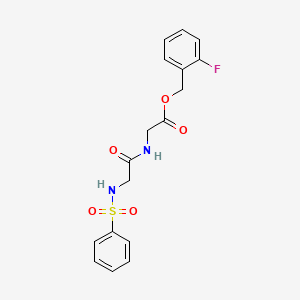 molecular formula C17H17FN2O5S B4676793 2-fluorobenzyl N-(phenylsulfonyl)glycylglycinate 