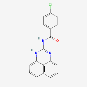 molecular formula C18H12ClN3O B4676817 4-chloro-N-1H-perimidin-2-ylbenzamide 