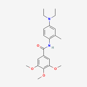 molecular formula C21H28N2O4 B4676825 N-[4-(diethylamino)-2-methylphenyl]-3,4,5-trimethoxybenzamide 