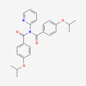 molecular formula C25H26N2O4 B4676887 4-isopropoxy-N-(4-isopropoxybenzoyl)-N-2-pyridinylbenzamide 