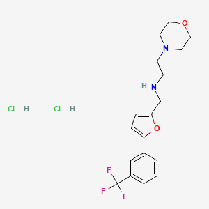 molecular formula C18H23Cl2F3N2O2 B4676896 (2-morpholin-4-ylethyl)({5-[3-(trifluoromethyl)phenyl]-2-furyl}methyl)amine dihydrochloride 