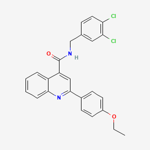 molecular formula C25H20Cl2N2O2 B4676922 N-(3,4-dichlorobenzyl)-2-(4-ethoxyphenyl)-4-quinolinecarboxamide 