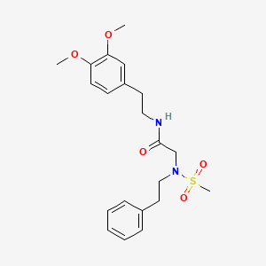 molecular formula C21H28N2O5S B4676963 N~1~-[2-(3,4-dimethoxyphenyl)ethyl]-N~2~-(methylsulfonyl)-N~2~-(2-phenylethyl)glycinamide 