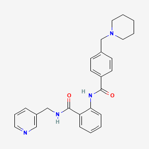 molecular formula C26H28N4O2 B4676976 2-{[4-(1-piperidinylmethyl)benzoyl]amino}-N-(3-pyridinylmethyl)benzamide 