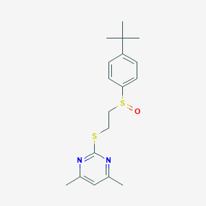 molecular formula C18H24N2OS2 B467701 2-({2-[(4-Tert-butylphenyl)sulfinyl]ethyl}sulfanyl)-4,6-dimethylpyrimidine CAS No. 957483-70-4